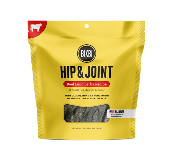 Bixbi Hip and Joint Beef Lung Jerky Dog Treats