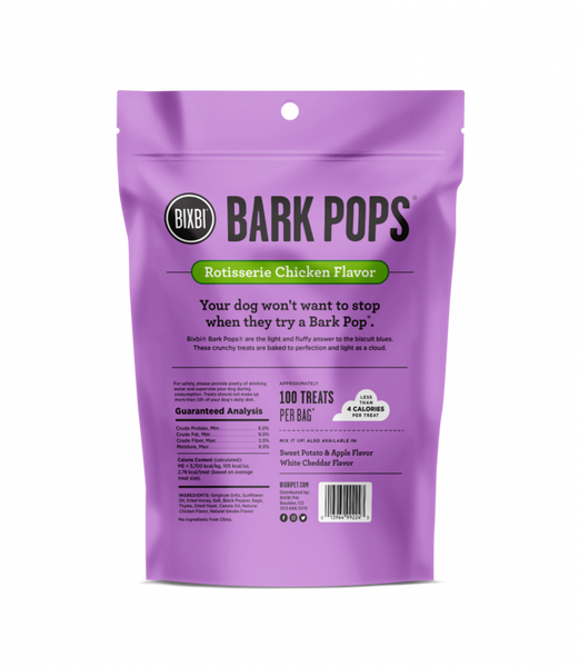 BIXBI Bark Pops Rotisserie Chicken Dog Treats